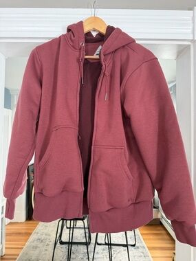 Women’s Zip-Up Hoodie Sweatshirt - Dusty Rose